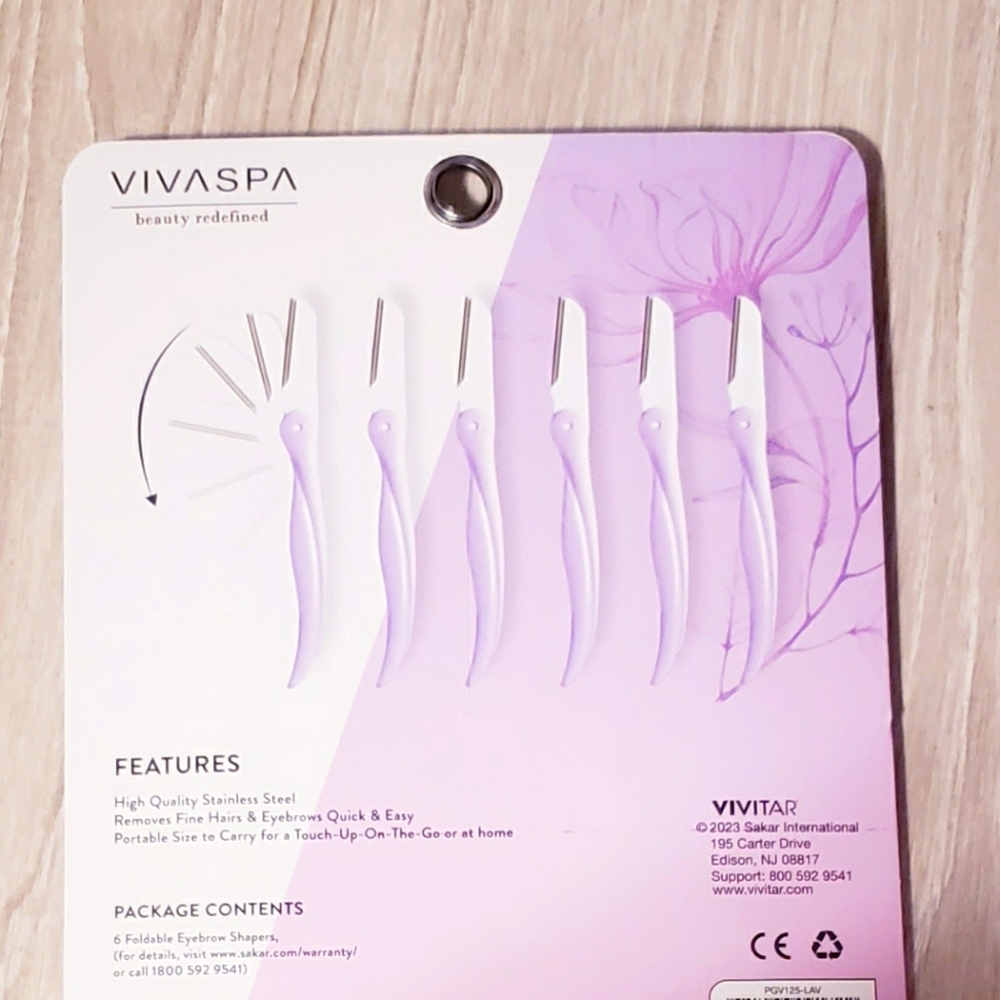 (New) VIVASPA 6 foldable eyebrow shapers - Picture 2 of 2